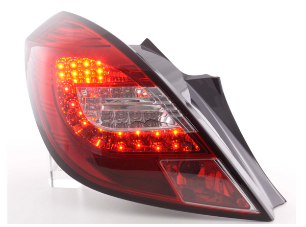 FK Set Rear Lights LED DRL Lightbar Opel Corsa D BJ 06-10 3-dr red clear LHD