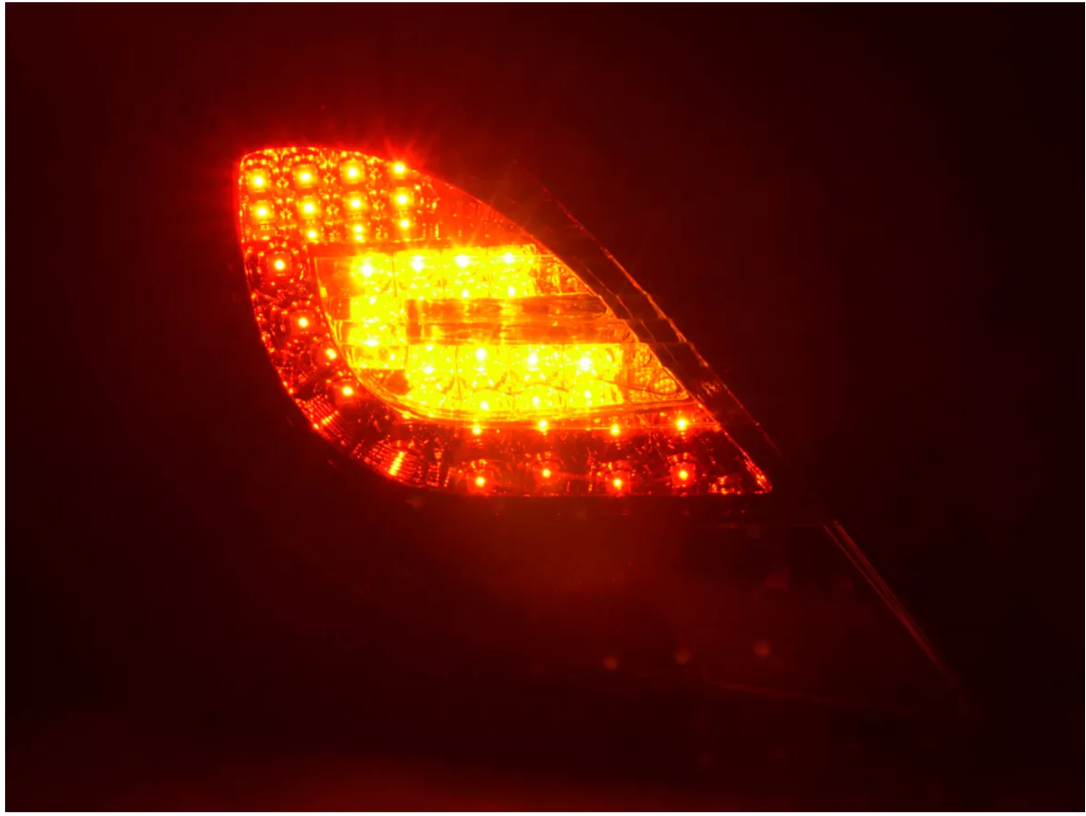 FK Set Rear Lights LED DRL Lightbar Opel Corsa D BJ 06-10 3-dr red clear LHD