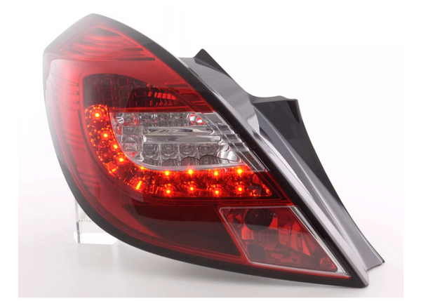 FK Set Rear Lights LED DRL Lightbar Opel Corsa D BJ 06-10 3-dr red clear LHD