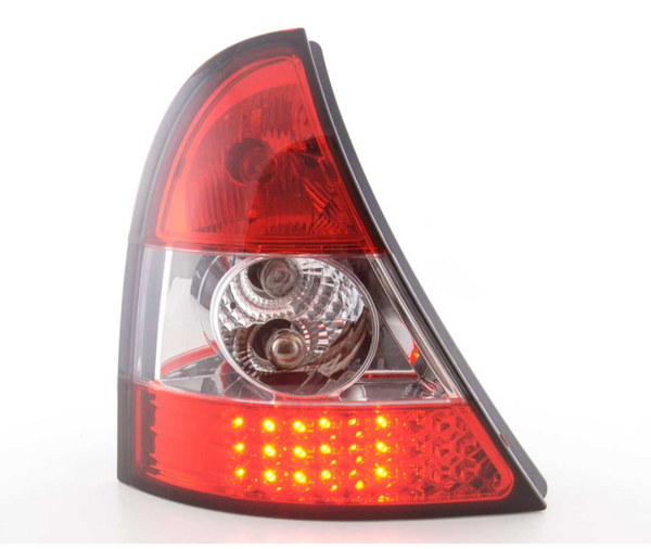 FK Paar LED-Lichtleiste DRL Rückleuchten Renault Clio 2 MK2 B 01-04 klar / rot LHD