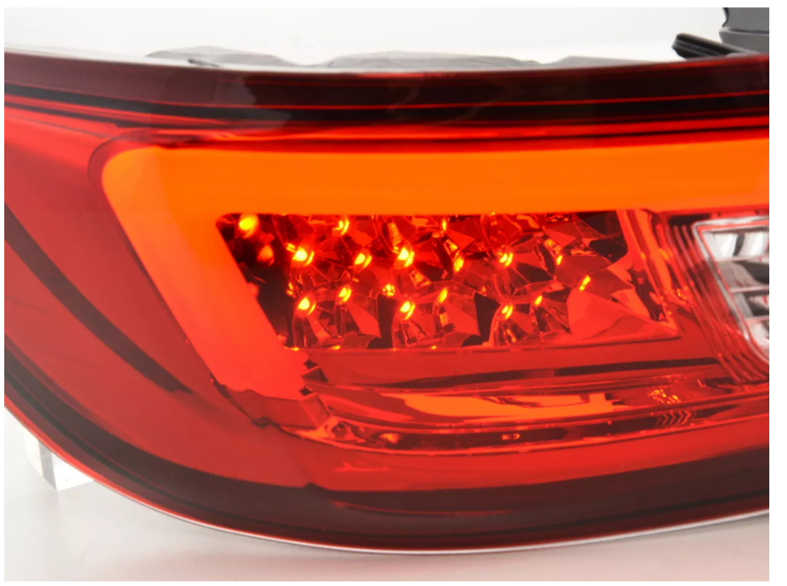 FK Paar LED-Lichtleiste DRL Rückleuchten Renault Clio 4 MK4 X98 12-16 rot klar LHD