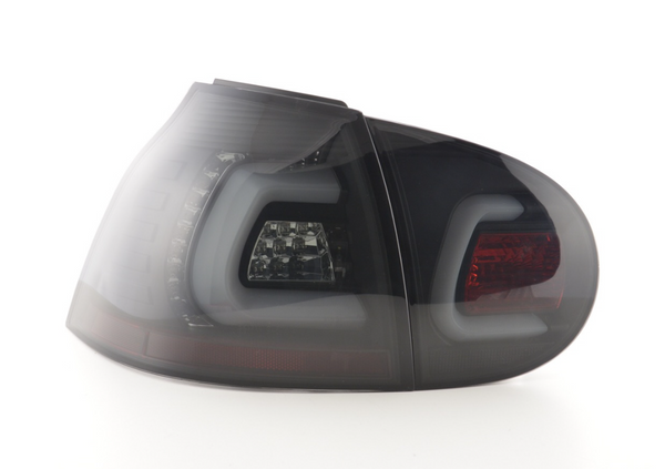 FK Paar LED-Rückleuchten, Lichtleiste, VW Golf 5 MK5 03–08, Schwarz, 1K, LHD, OBC-kompatibel 