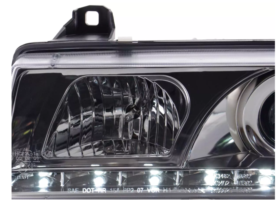 FK LED Headlights Angel Eyes Halo BMW 3-series E36 Coupe / Cabrio 92-98 RHD M3