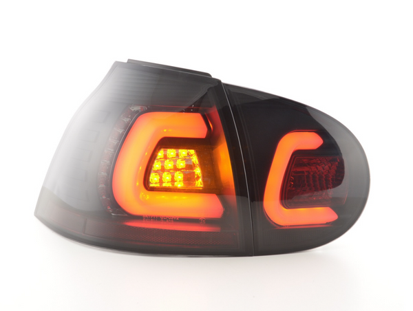 FK Paar LED-Rückleuchten, Lichtleiste, VW Golf 5 MK5 03–08, Schwarz, 1K, LHD, OBC-kompatibel 