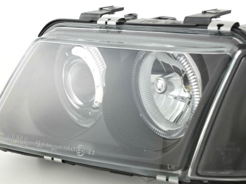 FK Pair LED DRL Halo Angel eye headlights Audi A3 8L 96-00 black RHD + LHD Universal