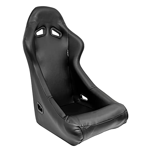 Sport seat 'Zandvoort' - Black Synthetic leather - Non-reclinable back-rest - incl. slides