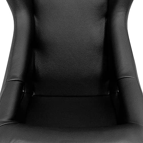 Sport seat 'Zandvoort' - Black Synthetic leather - Non-reclinable back-rest - incl. slides