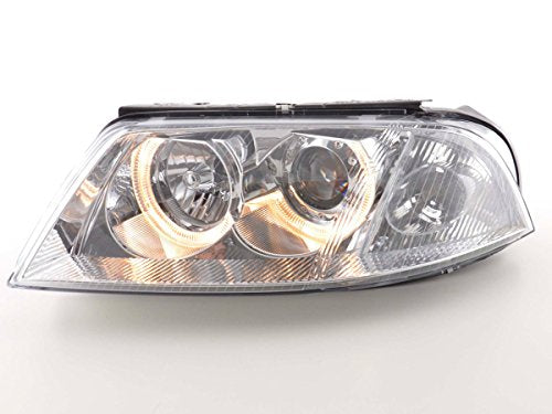 FK Pair LED DRL Headlights Halo Ring Angel Eye  VW Passat 3BG 00-05 chrome Universal RHD / LHD Switchable