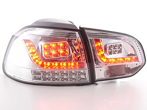 Pair of Rear Lights V Golf 6 2008 to 2012 Chrome LED-33424649