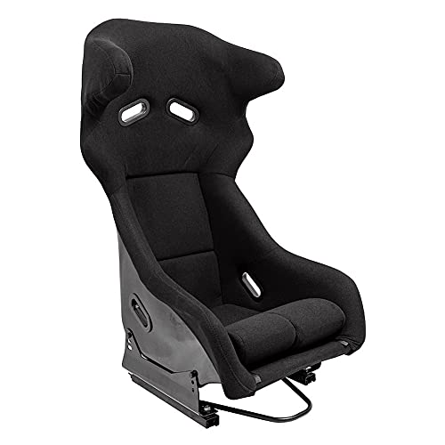 AUTO-STYLE Sport seat 'FS' - Black - Non-reclinable fibreglass back-rest - incl. slides