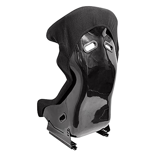 AUTO-STYLE Sport seat 'FS' - Black - Non-reclinable fibreglass back-rest - incl. slides