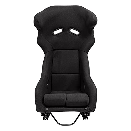 AUTO-STYLE Sport seat 'FS' - Black - Non-reclinable fibreglass back-rest - incl. slides