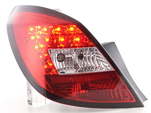 Pair of Rear Lights O. Corsa D 5 Door 2006 to 2010 Red LED-33803818