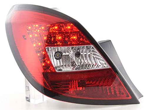 Pair of Rear Lights O. Corsa D 5 Door 2006 to 2010 Red LED-33803818