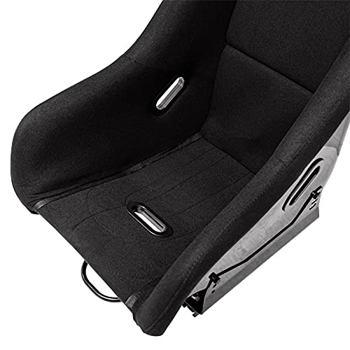 AUTO-STYLE Sport seat 'FS' - Black - Non-reclinable fibreglass back-rest - incl. slides