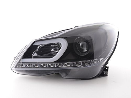 FK Pair Headlights LED DRL Lightbar Mercedes 11-14 black 204 LHD