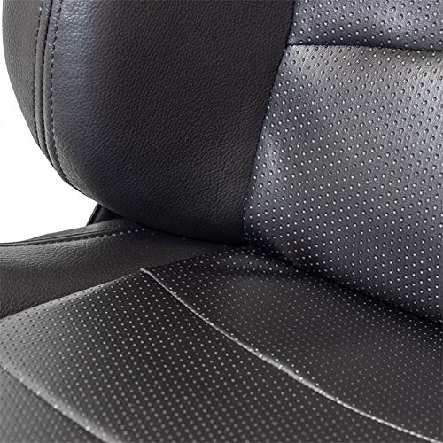 Sport seat 'Pro' - Black Synthetic leather - Dual-side reclinable back-rest - incl. slides