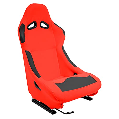 Sport seat 'BW' - Red - Non-reclinable back-rest - incl. slides