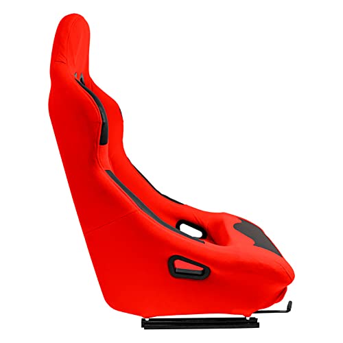 Sport seat 'BW' - Red - Non-reclinable back-rest - incl. slides