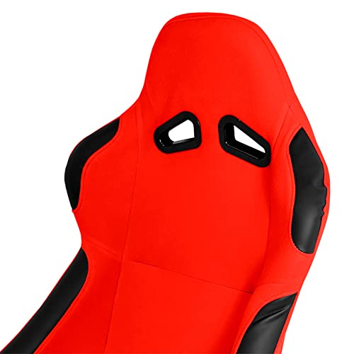 Sport seat 'BW' - Red - Non-reclinable back-rest - incl. slides