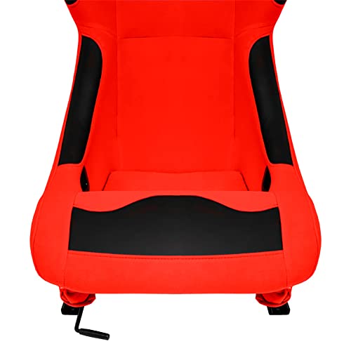 Sport seat 'BW' - Red - Non-reclinable back-rest - incl. slides