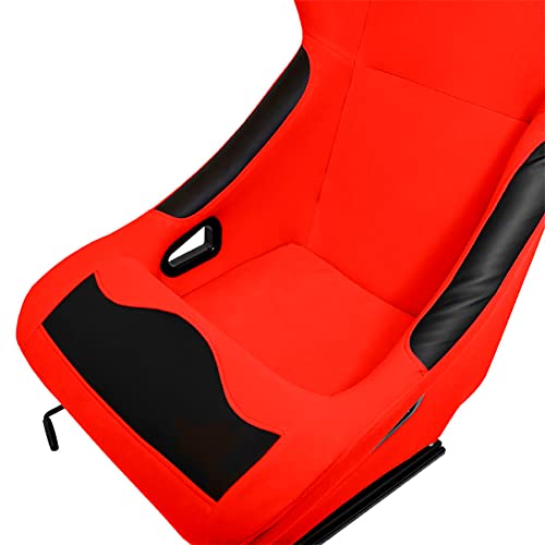 Sport seat 'BW' - Red - Non-reclinable back-rest - incl. slides