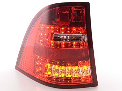 Pair of Rear Lights M. ML W163 98-05 Red Chrome LED-33408368