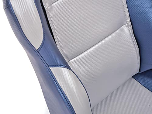 Spacelook 27312883 Pair of Bucket Seat Imitation Leather Grey Blue