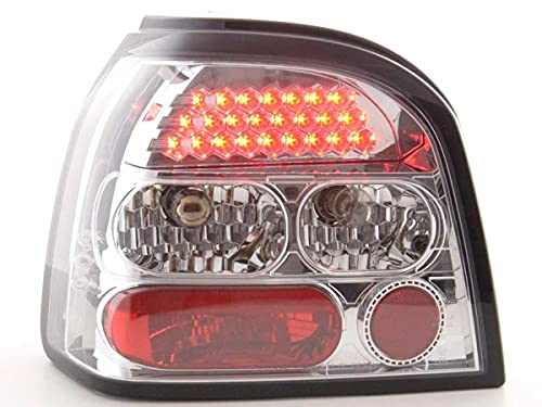 Pair of Rear Lights V Golf 3 1991-1997 Chrome LED-33424168