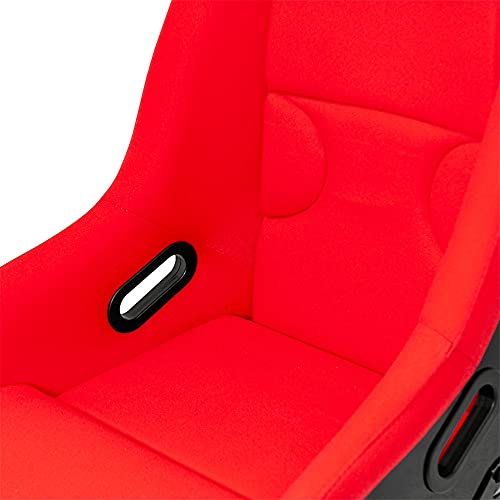 Sport seat 'RR' - Red - Non-reclinable fibreglass back-rest - incl. slides