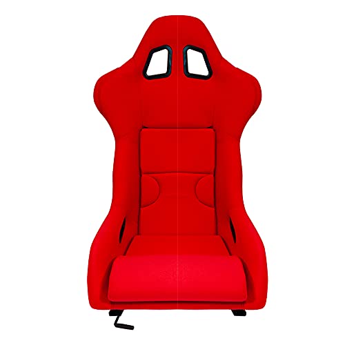 Sport seat 'RR' - Red - Non-reclinable fibreglass back-rest - incl. slides