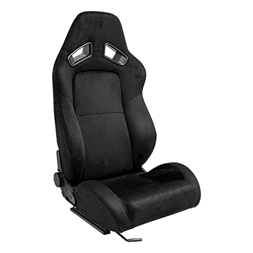 AUTO-STYLE Sport seat 'LH' - Black - Dual-side reclinable back-rest - incl. slides