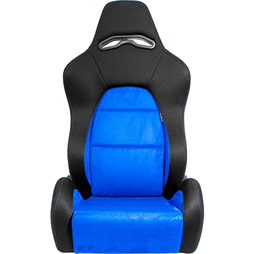 Sport seat 'Eco Soft' - Black/Blue - Dual-side reclinable back-rest - incl. slides