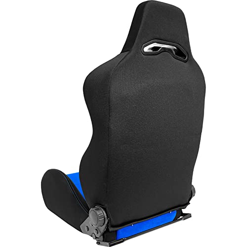 Sport seat 'Eco Soft' - Black/Blue - Dual-side reclinable back-rest - incl. slides