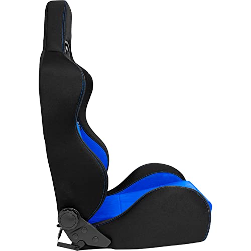 Sport seat 'Eco Soft' - Black/Blue - Dual-side reclinable back-rest - incl. slides