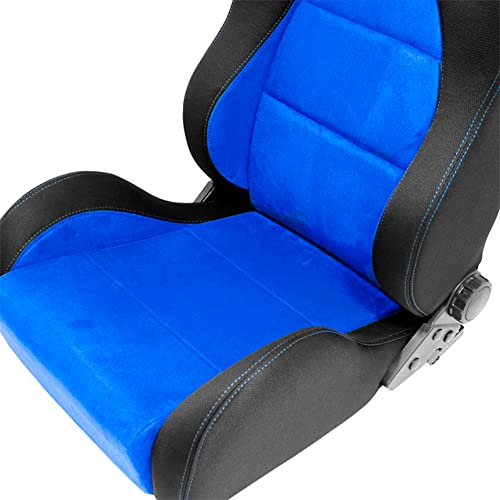 Sport seat 'Eco Soft' - Black/Blue - Dual-side reclinable back-rest - incl. slides