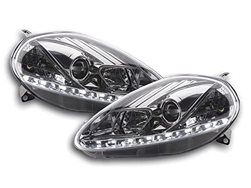 Pair of Daylight LED DRL F. Grande Punto 199 05-08 Chrome-33490608