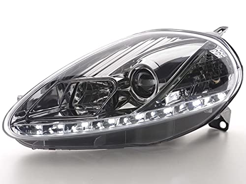 Pair of Daylight LED DRL F. Grande Punto 199 05-08 Chrome-33490608