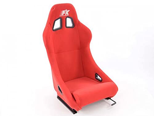 San Francisco 32663805 Pair of Bucket Seat Red Fabric Non-Tilting