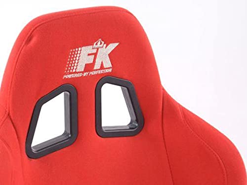 San Francisco 32663805 Pair of Bucket Seat Red Fabric Non-Tilting