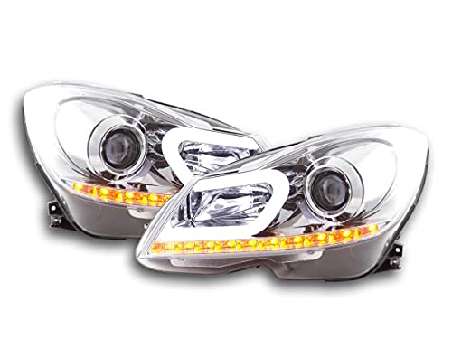 Pair of Daylight LED Headlights M. C Class W204 11-14 Chrome-33489627