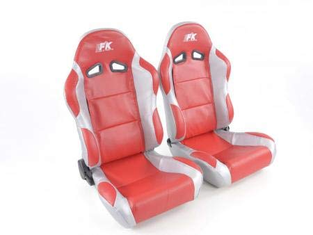 FKRSE943/944 Racing Edition Bucket Seat Imitation Leather Red/Grey