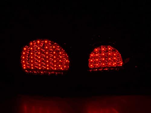 Pair of Rear Lights V Golf 6 2008 to 2012 Smoke Red LED-33505309