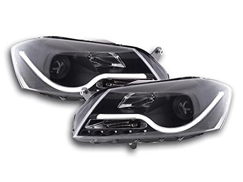 Pair of LED Daylight Headlights V Passat B7/3C 10-14 Black-33549799