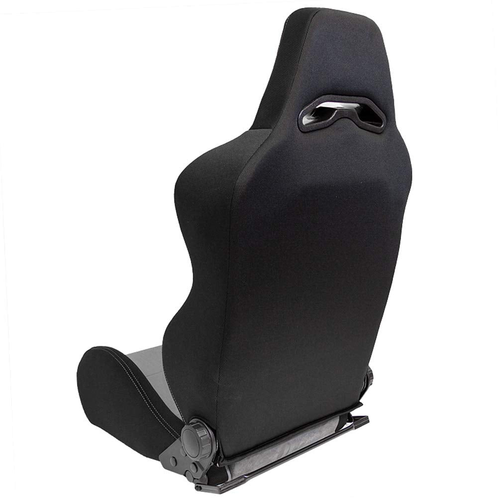 Sport seat 'Eco Soft' - Black/Grey - Dual-side reclinable back-rest - incl. slides