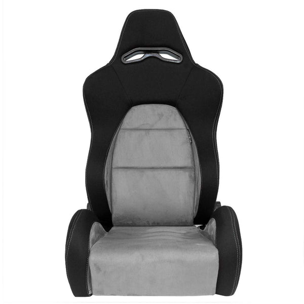 Sport seat 'Eco Soft' - Black/Grey - Dual-side reclinable back-rest - incl. slides