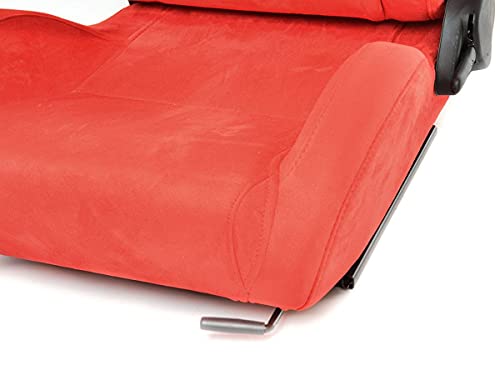 Leipzig 27312961 Pair of Folding Reclining Bucket Seats Red Fabric