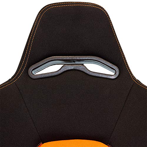 Sport seat 'Eco' - Black/Orange - Dual-side reclinable back-rest - incl. slides