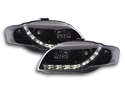 Pair of Daylight LED Headlights A. A4 8E 2004-2008 Black-33291078