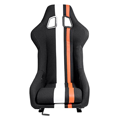 Sport seat 'MO' - Black/Red/White - Non-reclinable fibreglass back-rest - incl. slides